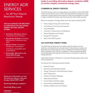 Energy ADR Services | American Arbitration Association