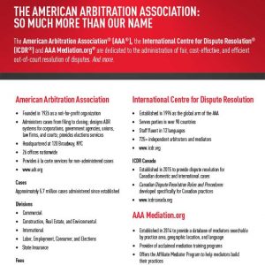 ICDR Mediation Fact Sheet | American Arbitration Association