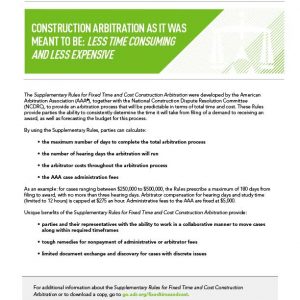 Construction_Arbitration_Less_Time_and_Expensive | American Arbitration Association