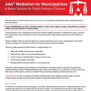 Mediation for Municipalities | American Arbitration Association