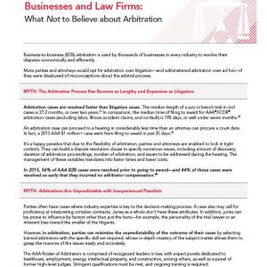 Business Law Firms Arbitration Myths | American Arbitration Association