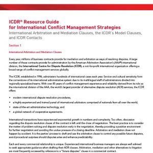 Resource Guide for International Conflict Management Strategies | American Arbitration Association