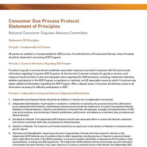 Consumer-Due-Process-Protocol | American Arbitration Association