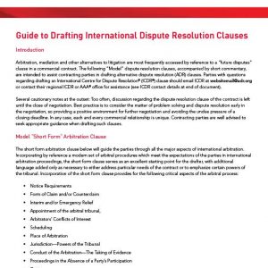Guide Drafting Clauses | American Arbitration Association