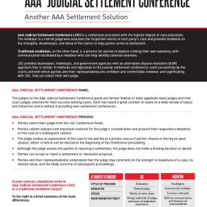 Judicial_Settlement_Conference | American Arbitration Association